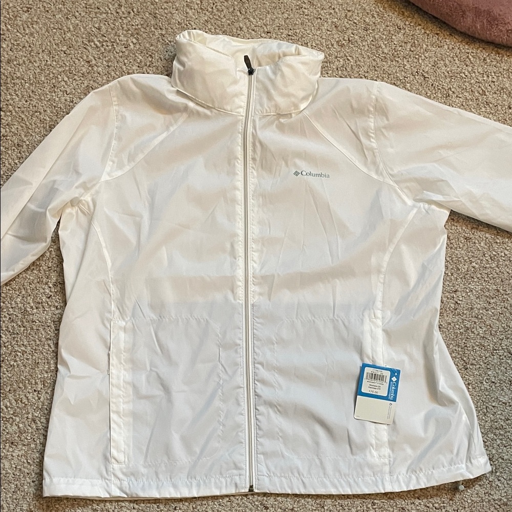 Women’s White Columbia Windbreaker